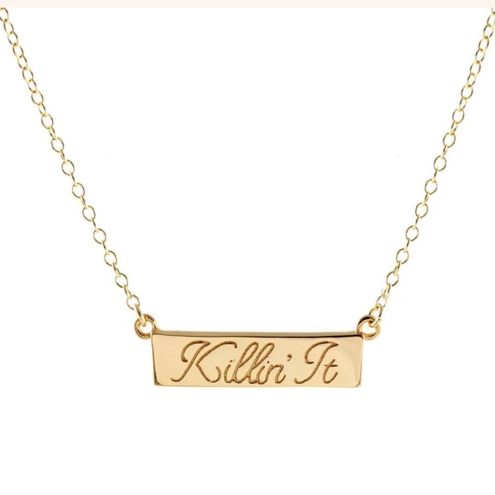 Kris Nations “Killin’ It” Charm Gold Necklace